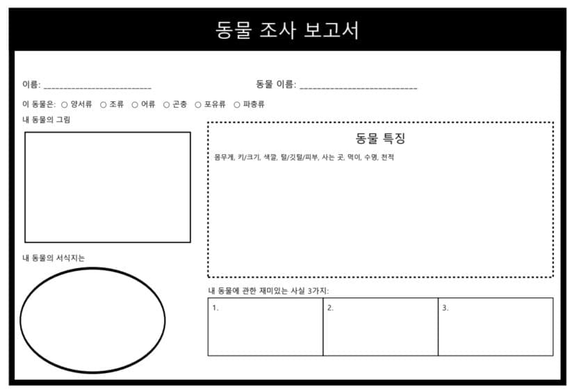 동물관찰보고서
